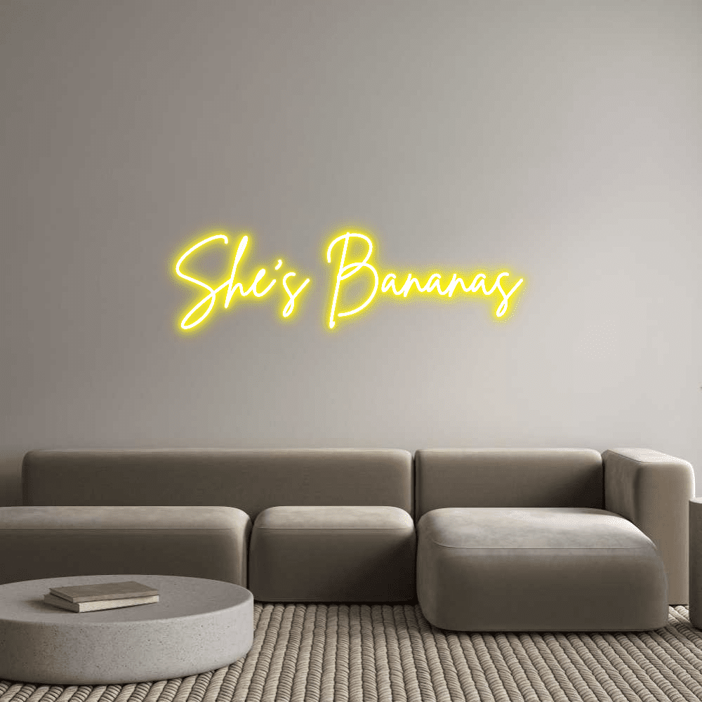 Custom Neon Sign Online Editor She's Bananas - Planet Neon