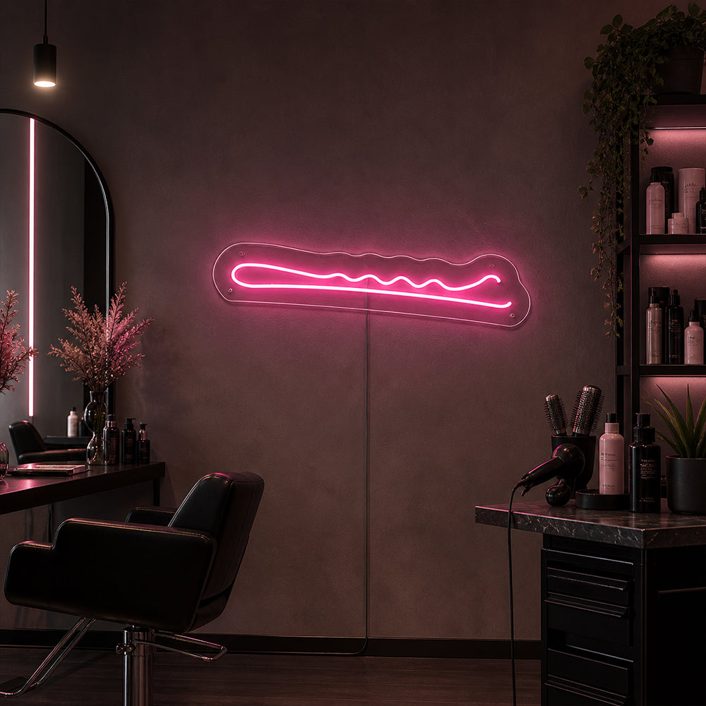 Hair Pin LED Neon Sign - Made in London Bobby Pins  Neon Signs