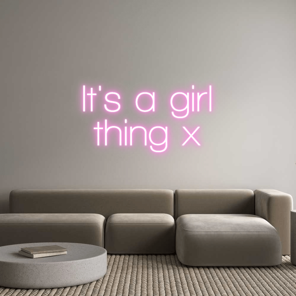 Custom Neon Sign Online Editor Det är en tjej... - Planet Neon
