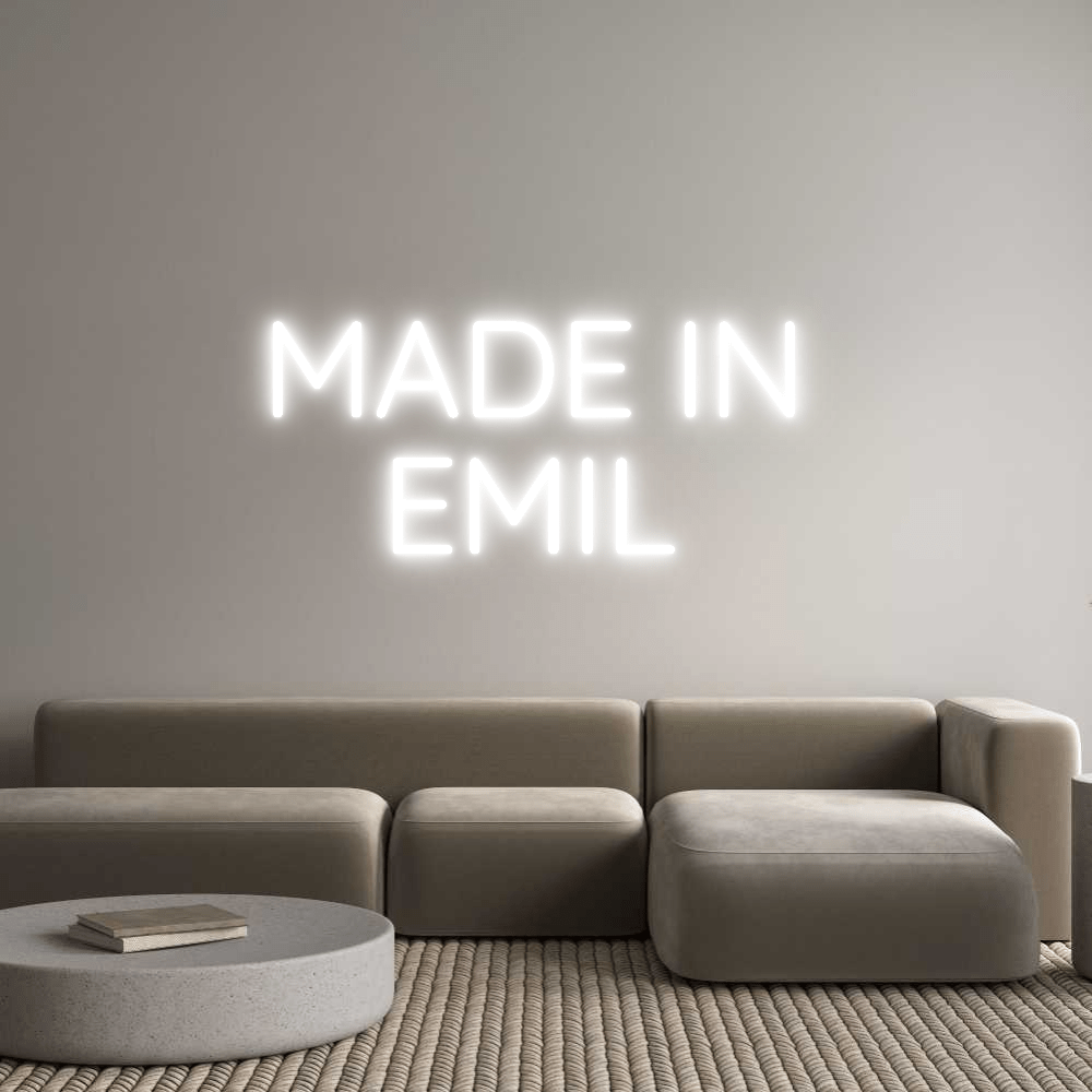 Anpassad Neonskylt Online Editor GJORT I EMIL - Planet Neon
