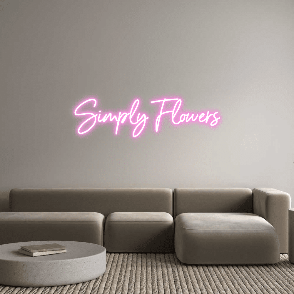 Custom Neon Sign Online Editor Simply Flowers - Planet Neon