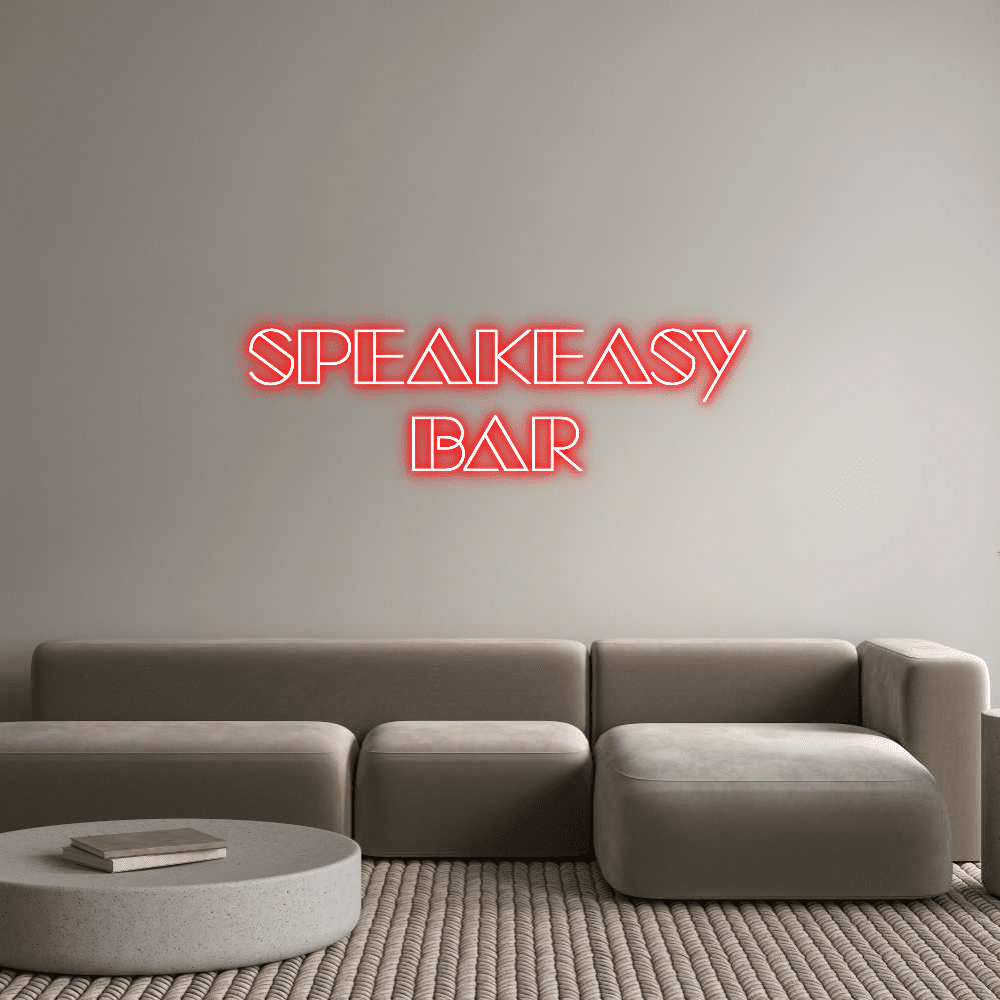 Custom Neon Sign Online Editor Speakeasy Bar - Planet Neon