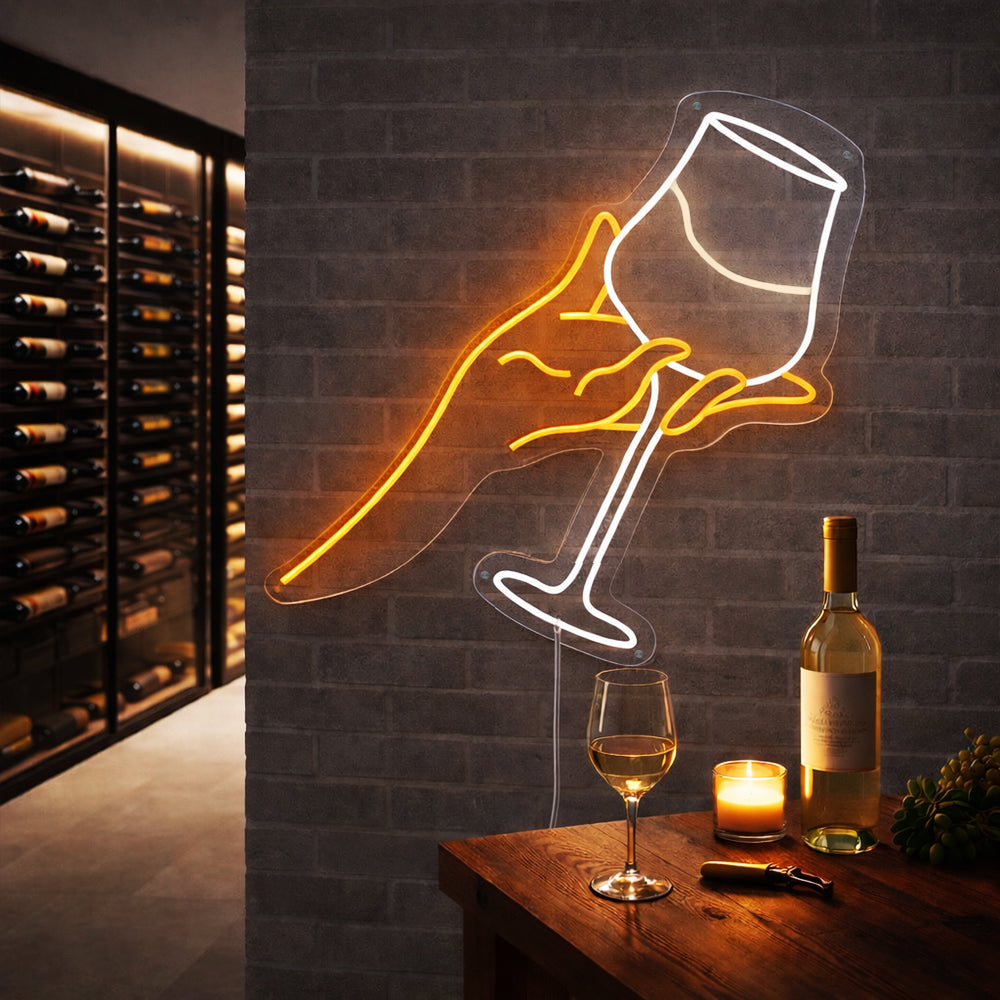 Wine Glass LED Neon Sign - LED Neon Signs Made In London